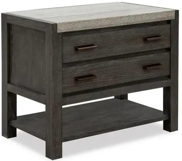 Aspen Valley Open Nightstand in Black