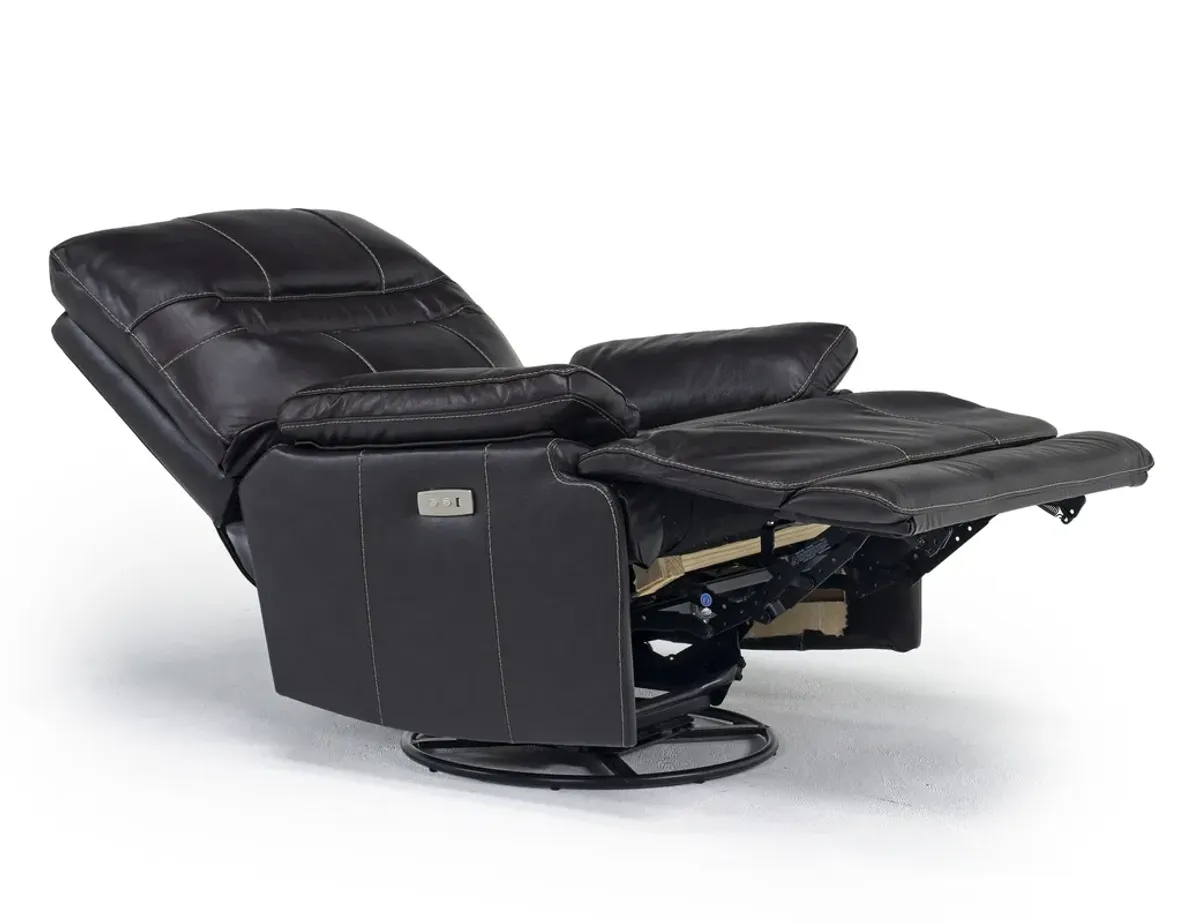 Roscoe Power Gliding Recliner in Odessa Peppercorn