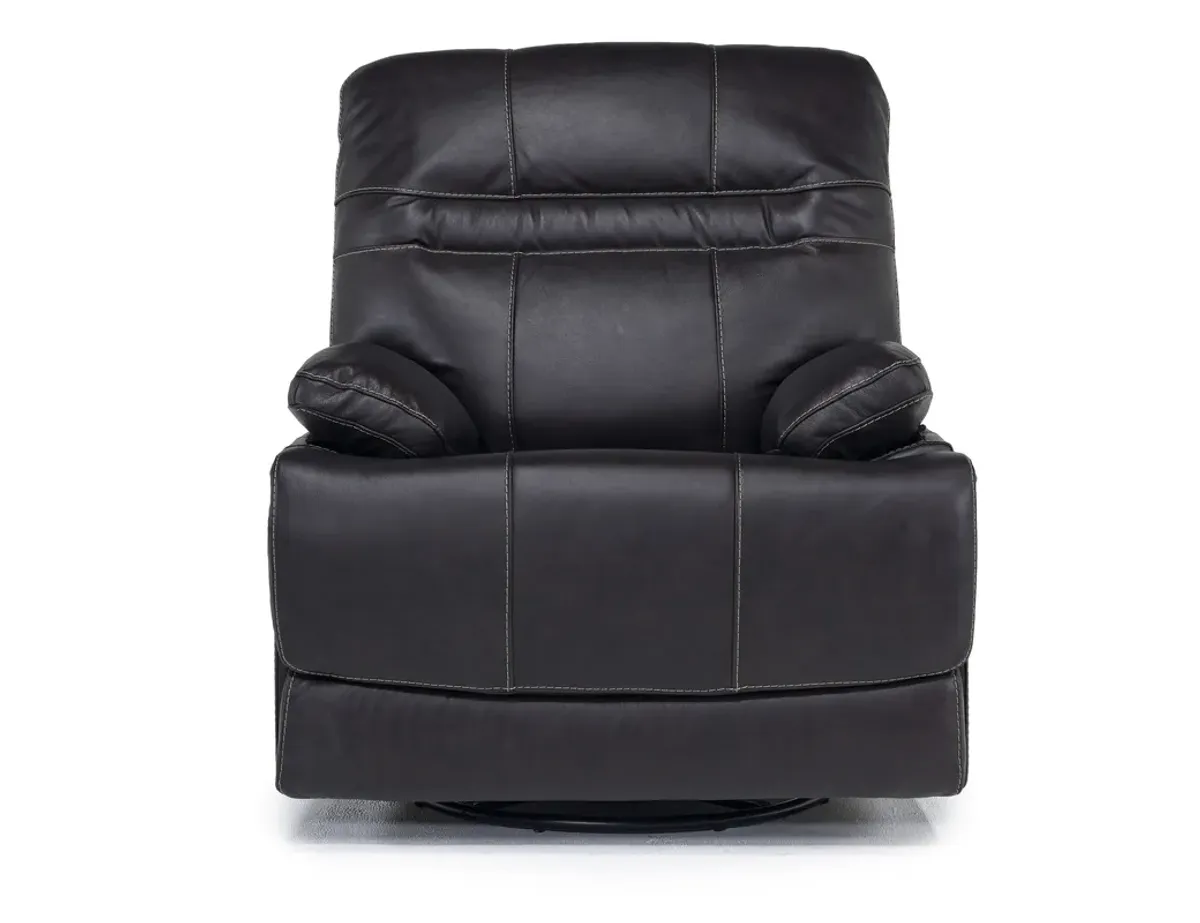 Roscoe Power Gliding Recliner in Odessa Peppercorn