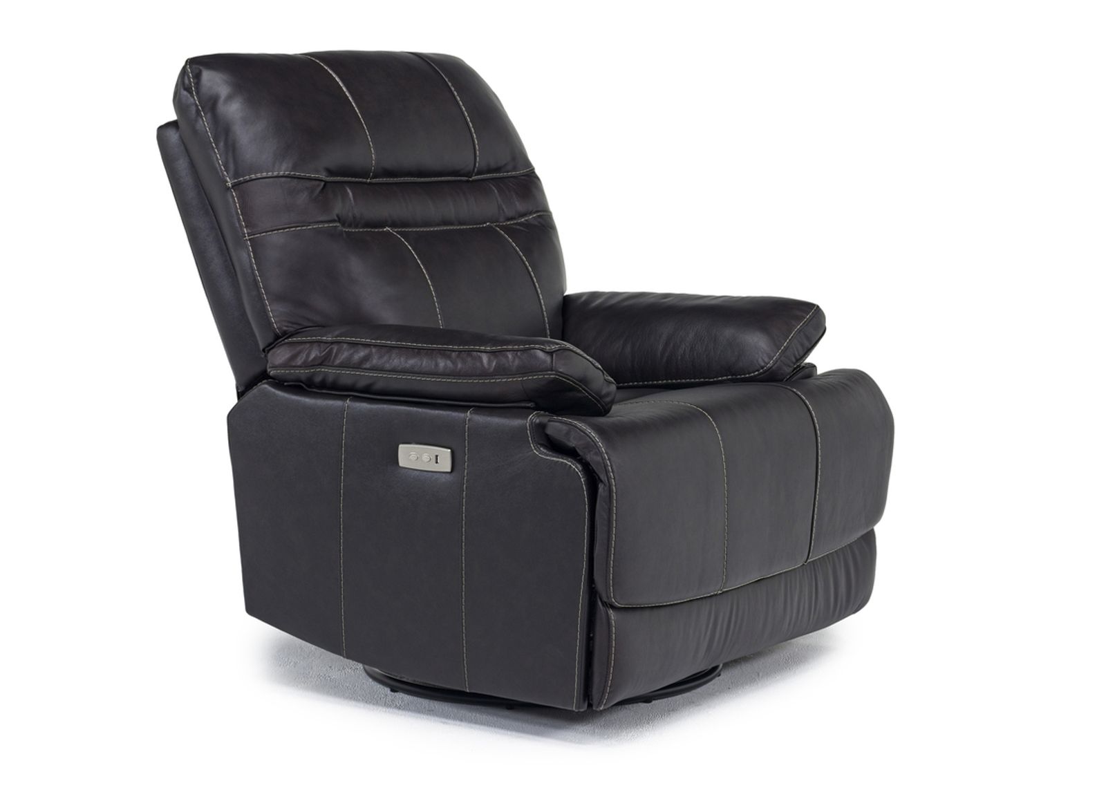 Roscoe Power Gliding Recliner in Odessa Peppercorn