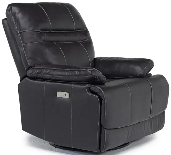 Roscoe Power Gliding Recliner in Odessa Peppercorn