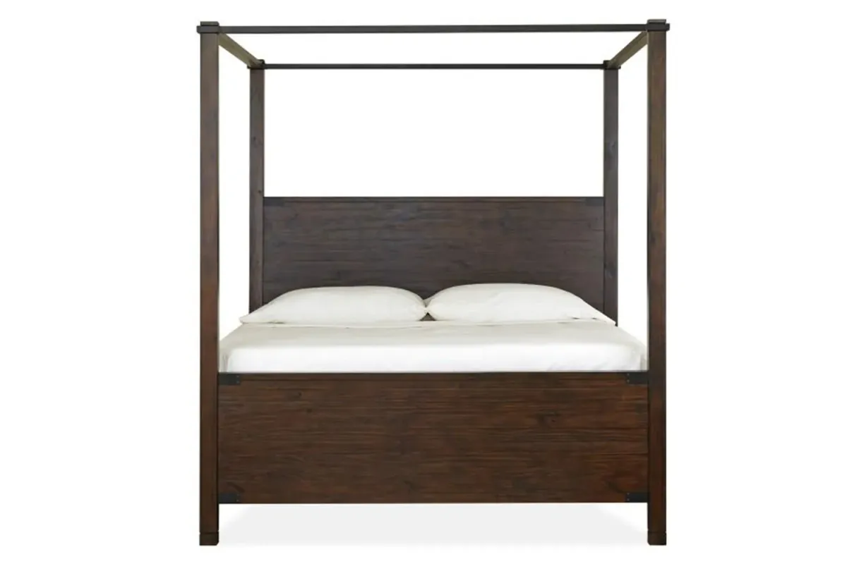 Pine Hill Canopy Bed in Brown, CA King