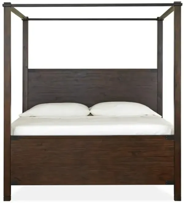 Pine Hill Canopy Bed in Brown, CA King