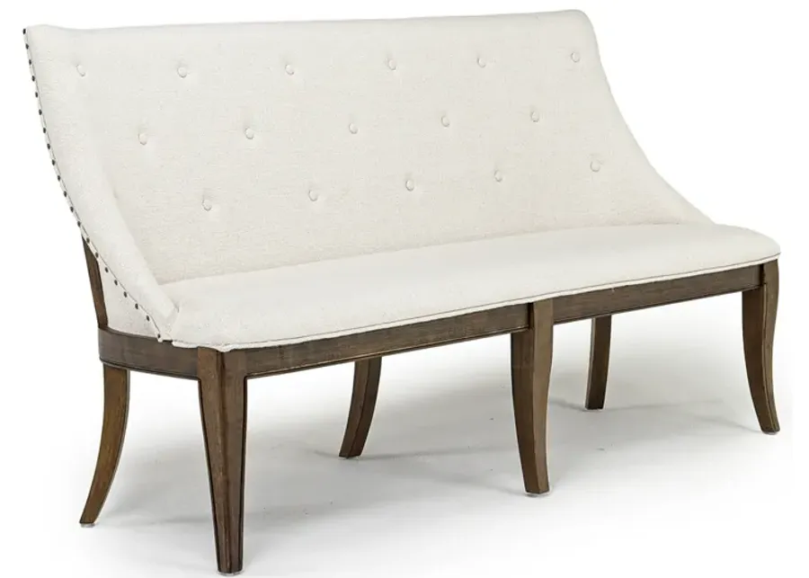 Roxy Dining Bench in Homestead Brown, Upholstered