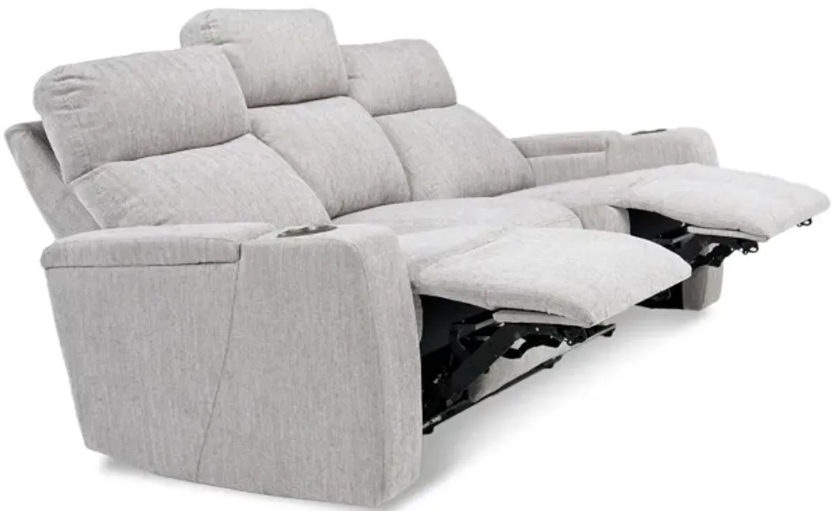 Rhys 2 Power Sofa in Pewter