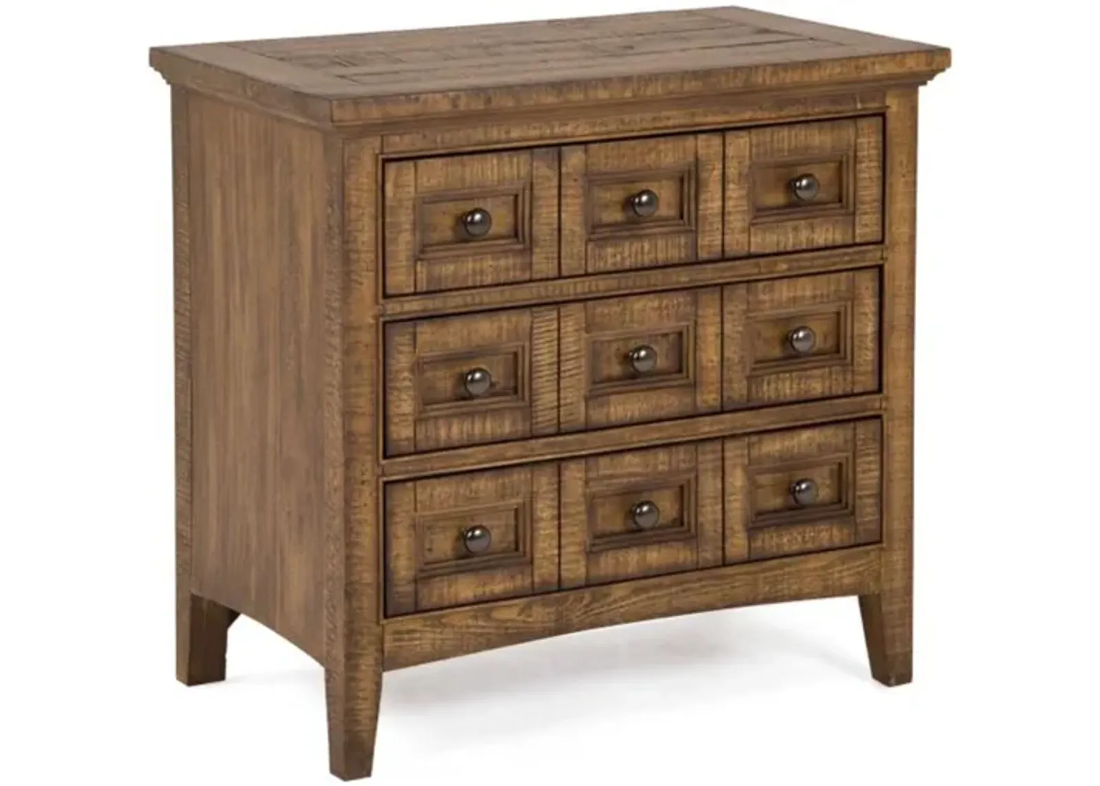 Bay Creek 3 Drawer Nightstand in Nutmeg