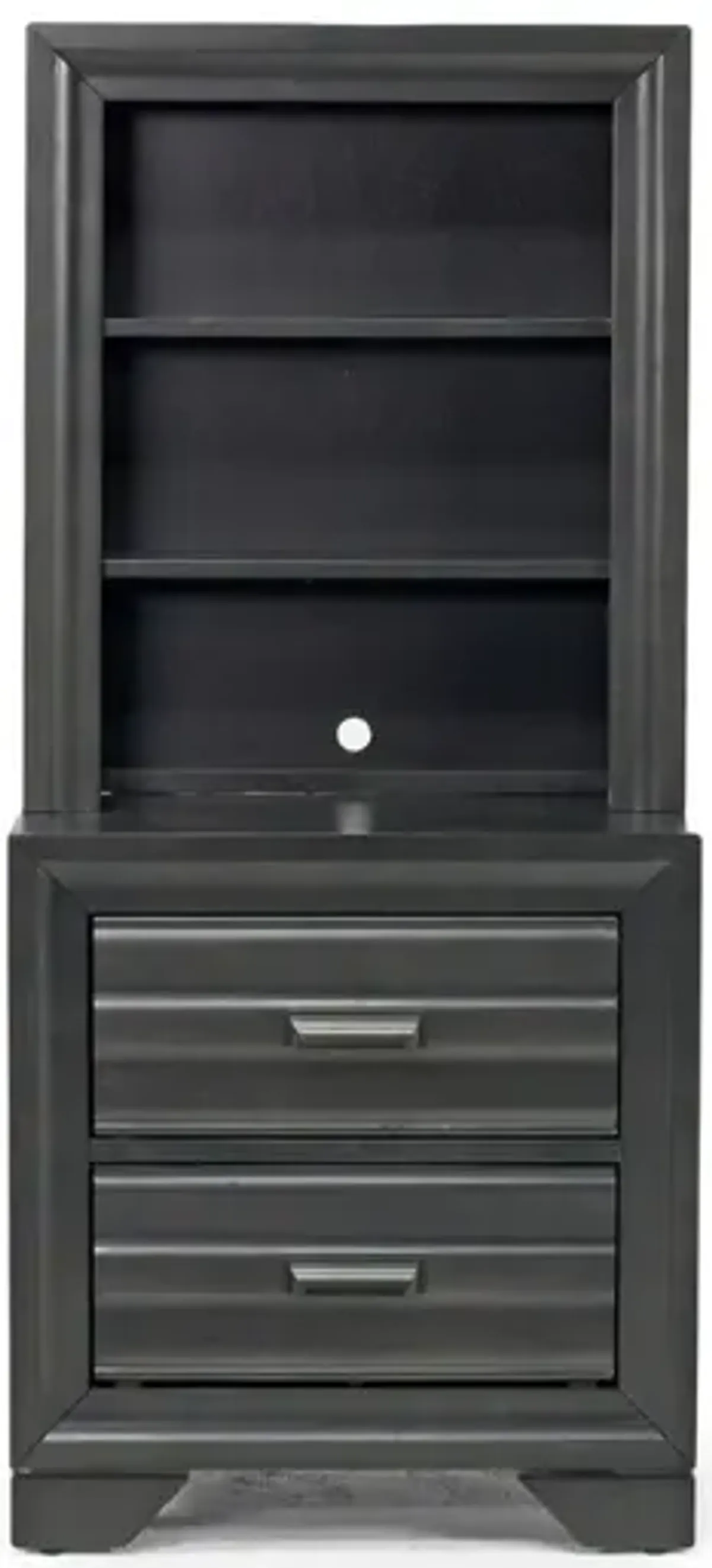 Andes Nightstand & Hutch in Charcoal