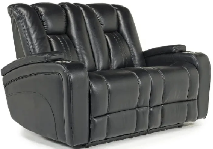 Vega 2 Power Loveseat in Black