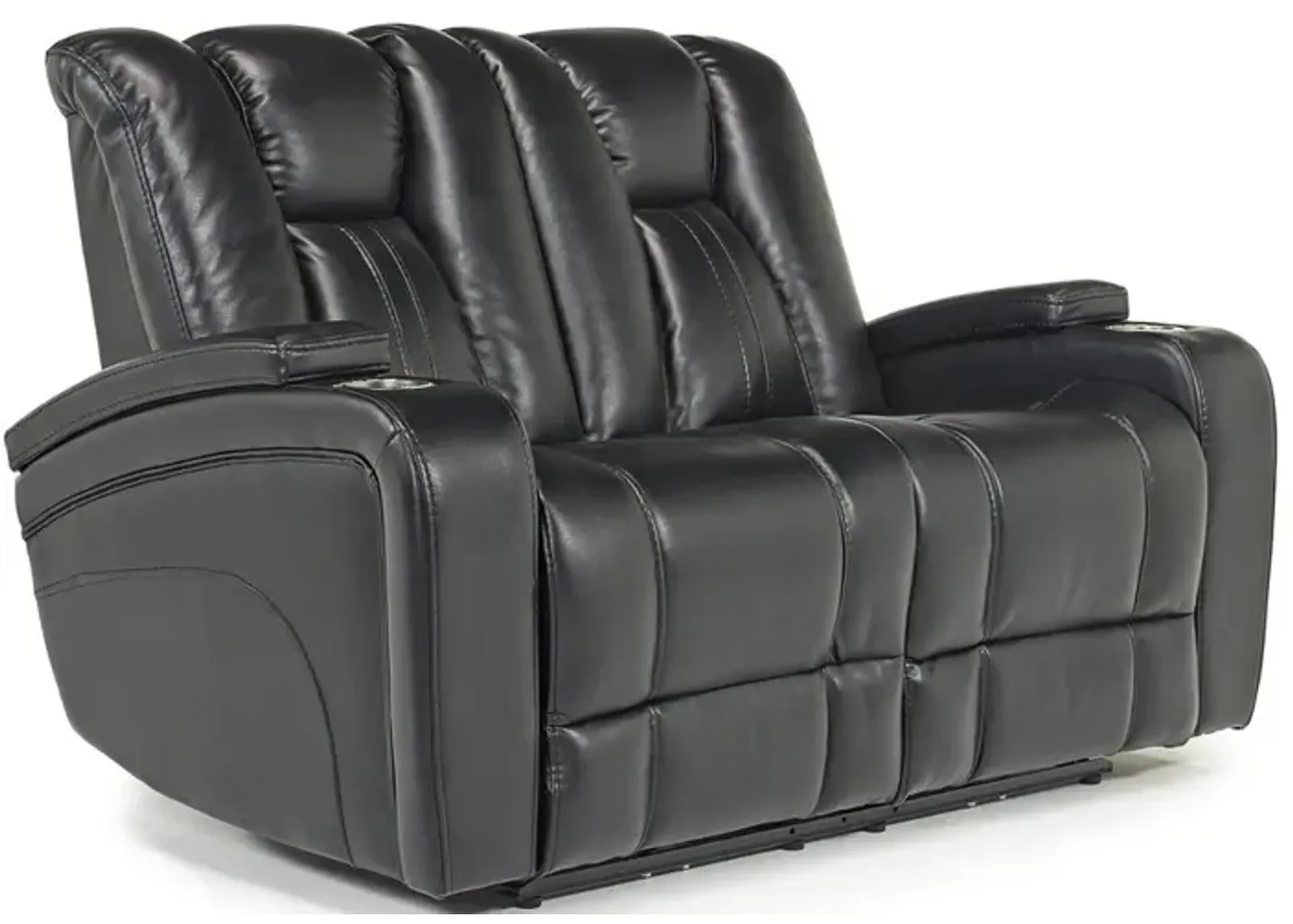 Vega 2 Power Loveseat in Black