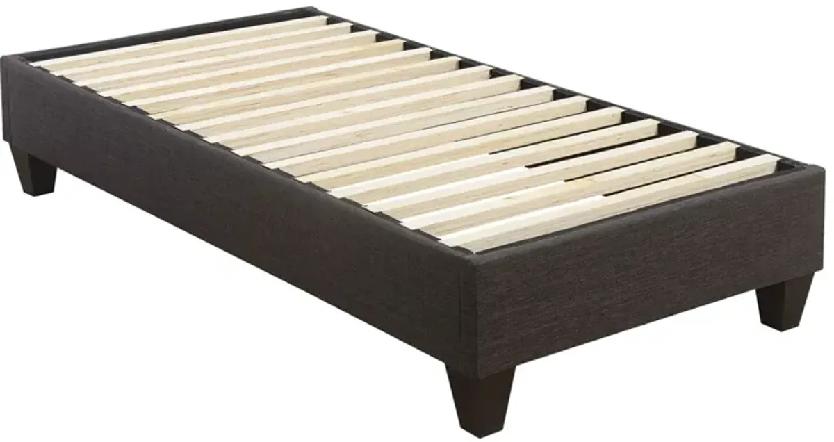 Abby Platform Bed in Charcoal, Twin