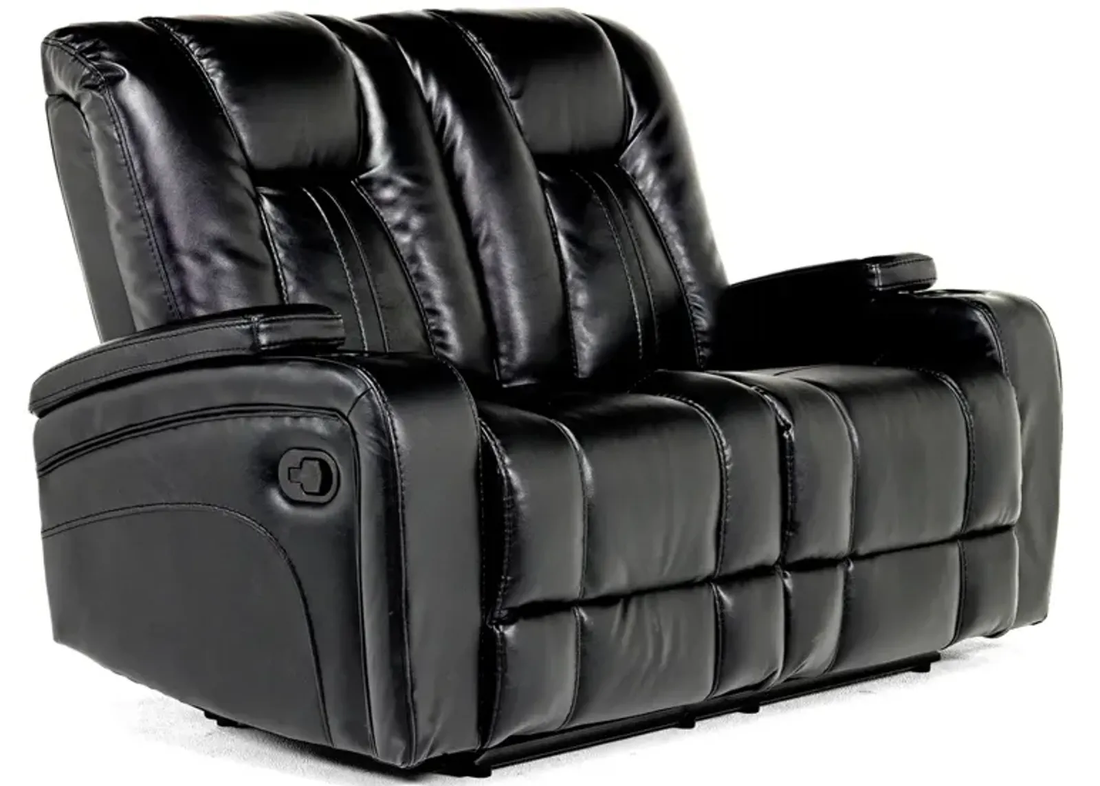 Vega Reclining Loveseat in Black