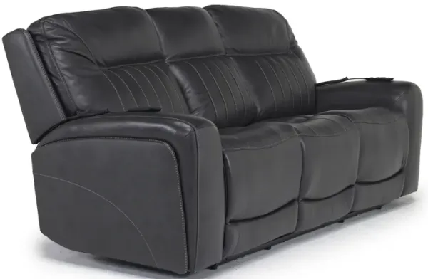 Banks 3 Power Sofa in Chesapeake Charcoal Leather