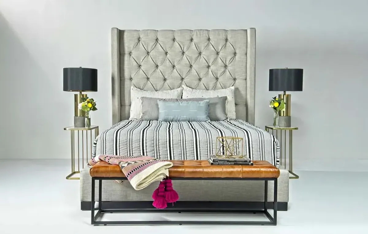 Westerly Upholstered Bed in Gray, Eastern King