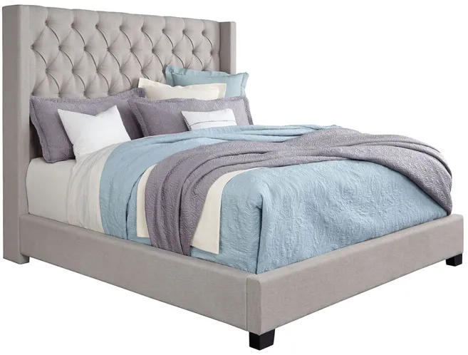 Westerly Upholstered Bed in Gray, Eastern King