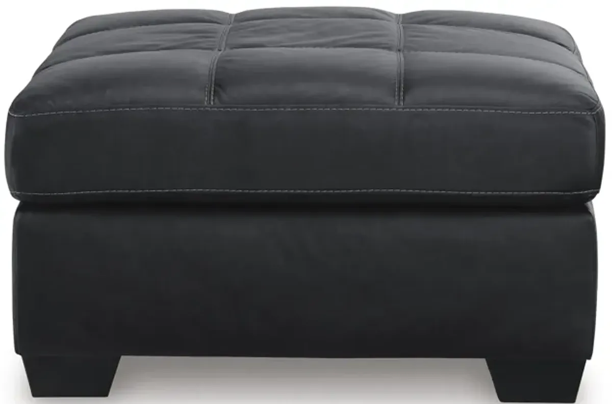 Barlin Mills Ottoman in Carbon 