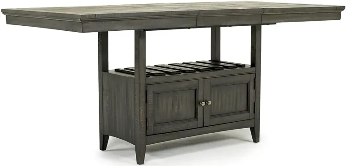 Bay Creek Counter Height Extendable Dining Table in Graphite