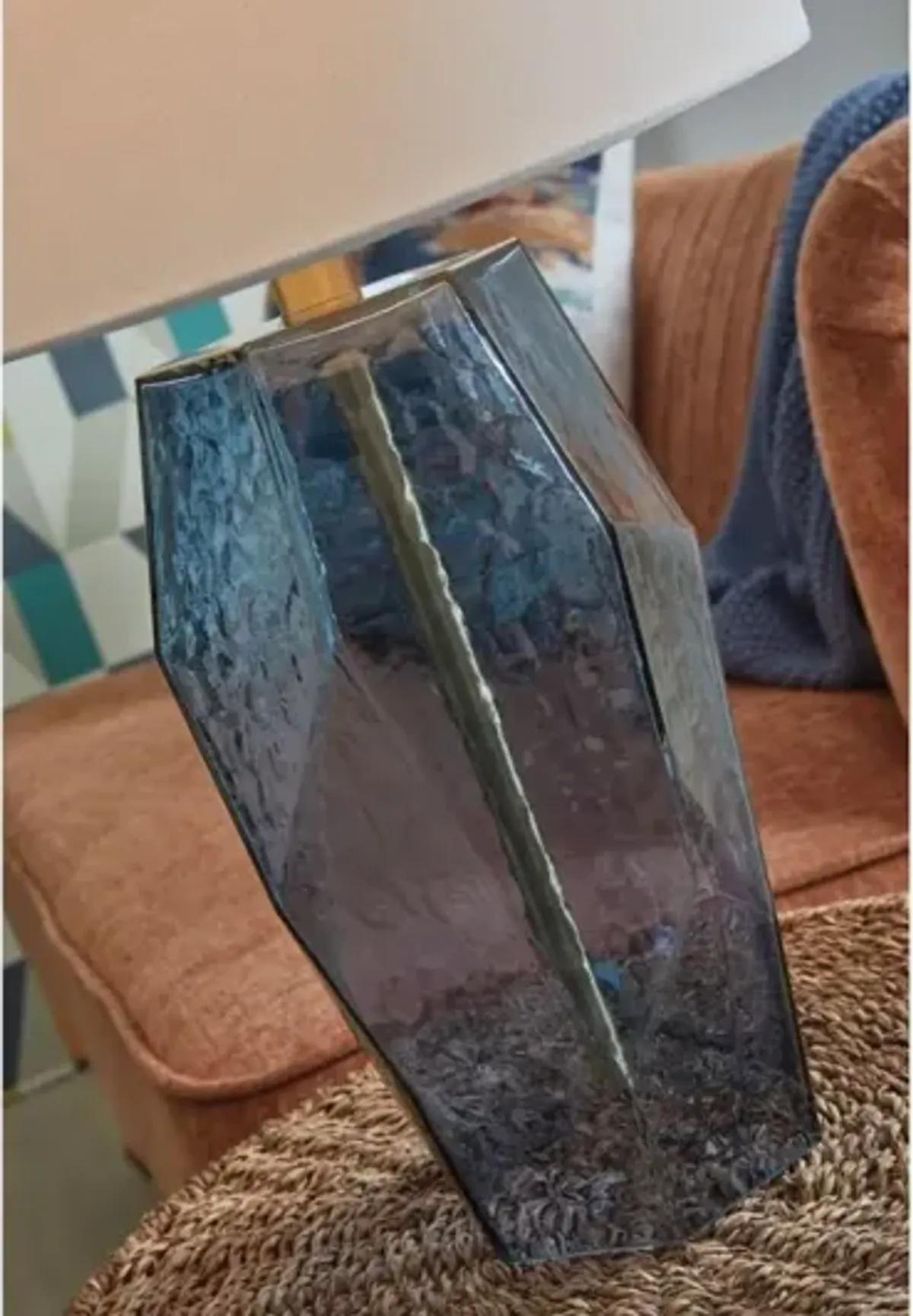 Tallow Table Lamp in Blue