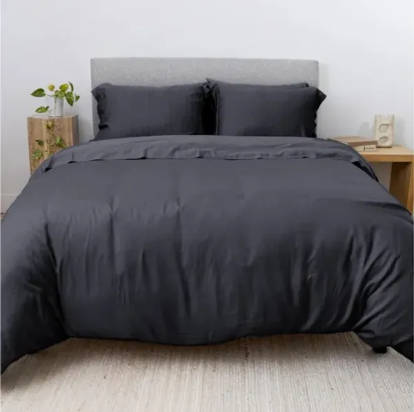 Iced Duvet Set in Charcoal, Queen