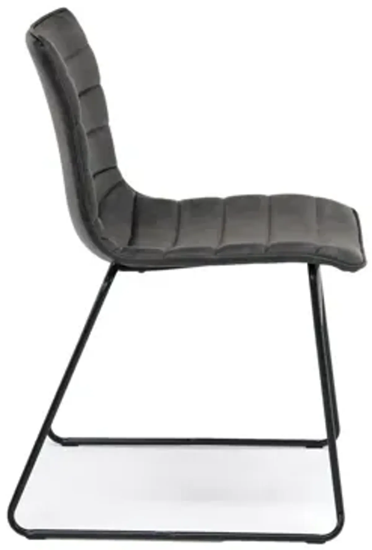 Ella Side Chair in Slate Leather