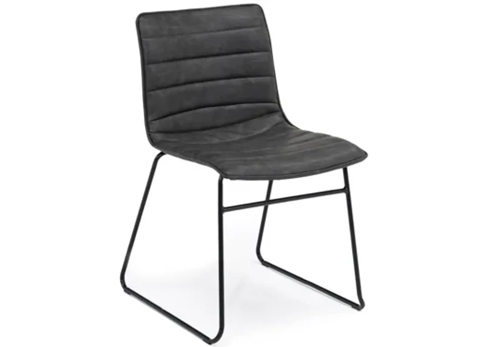 Ella Side Chair in Slate Leather