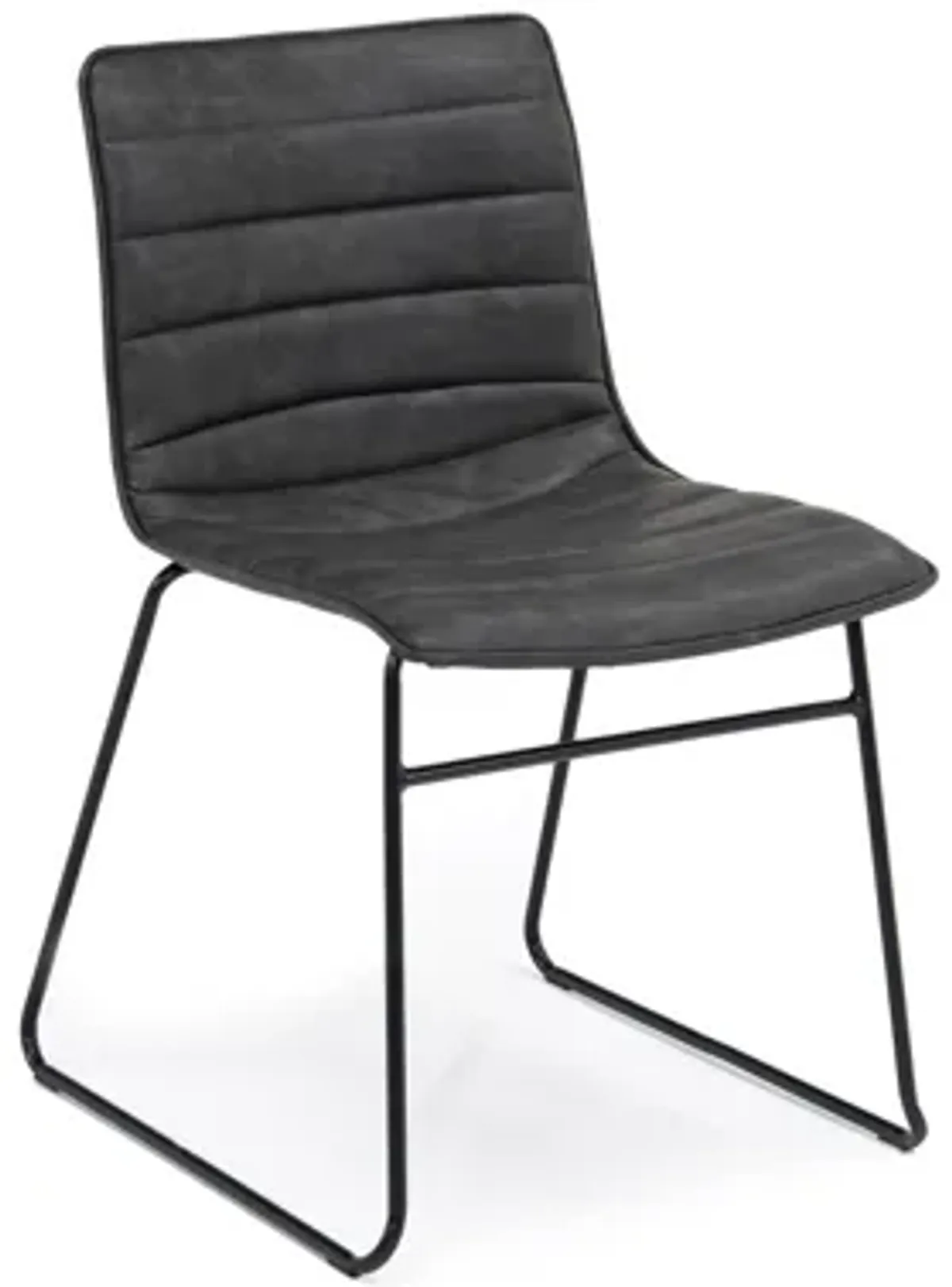 Ella Side Chair in Slate Leather