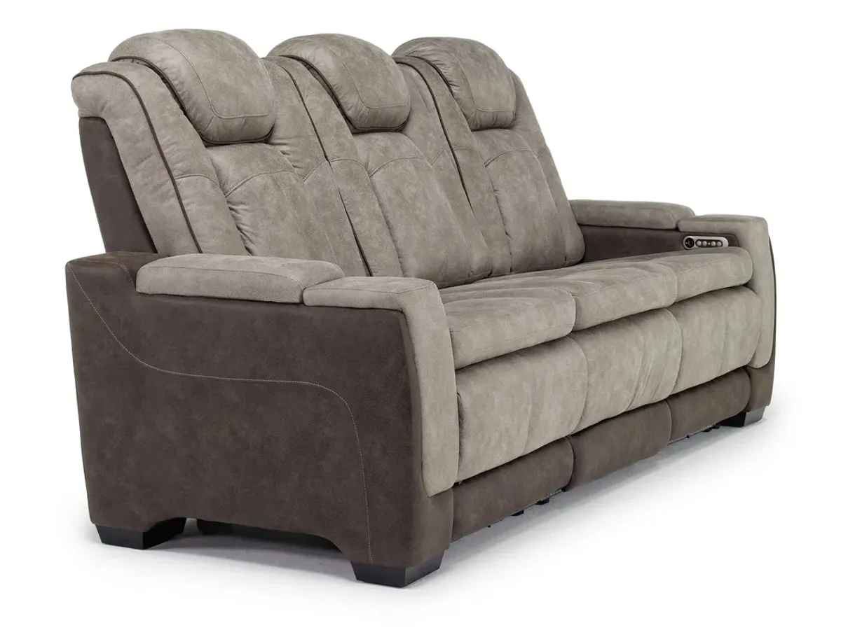 Lantana 2 Power Sofa in Rocky Gray/Brown