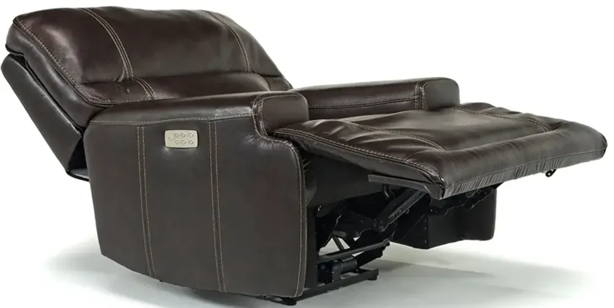 Oslo 3 Power Recliner in Dark Brown Leather