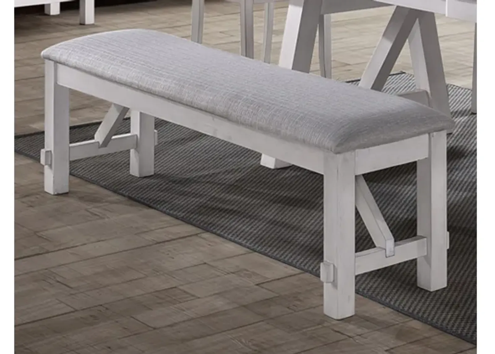 Maisie Dining Bench in White