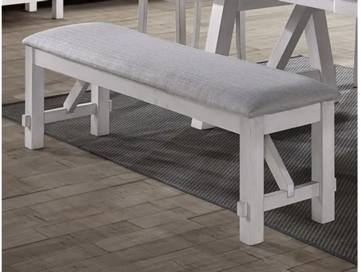 Maisie Dining Bench in White