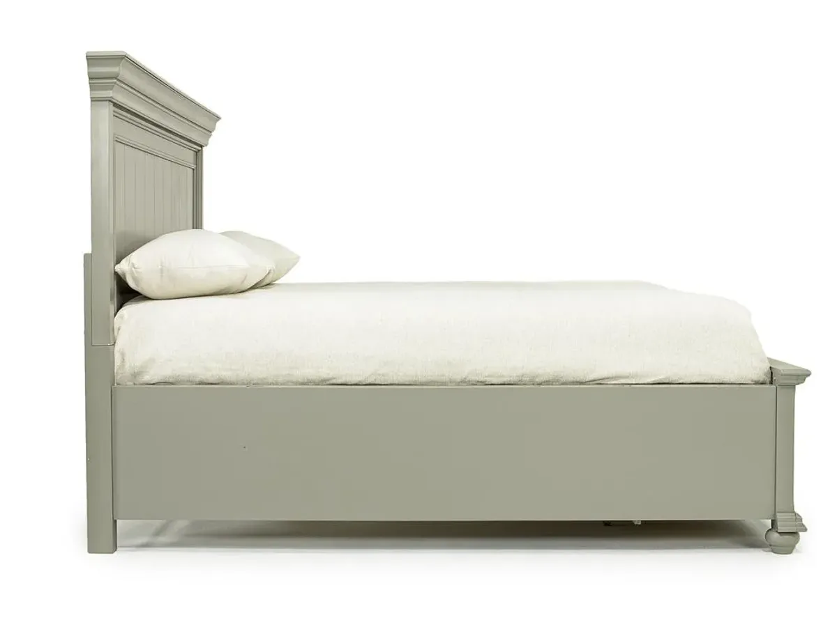 Slater Panel Bed w/ Storage in Gray, Eastern King