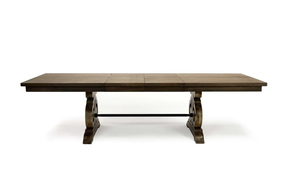 Stone Extendable Dining Table in Light Gray