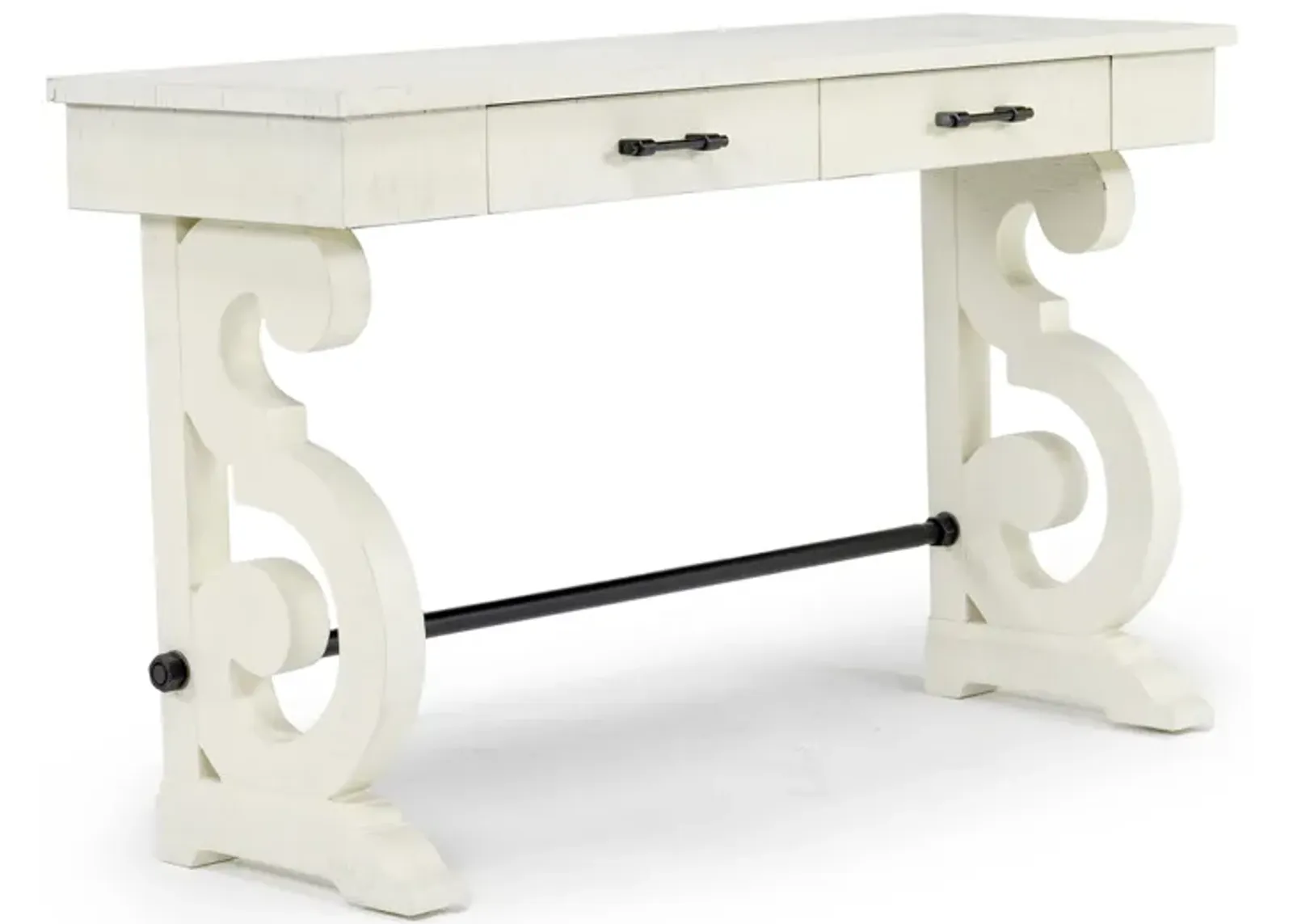 Stone Sofa Table in White