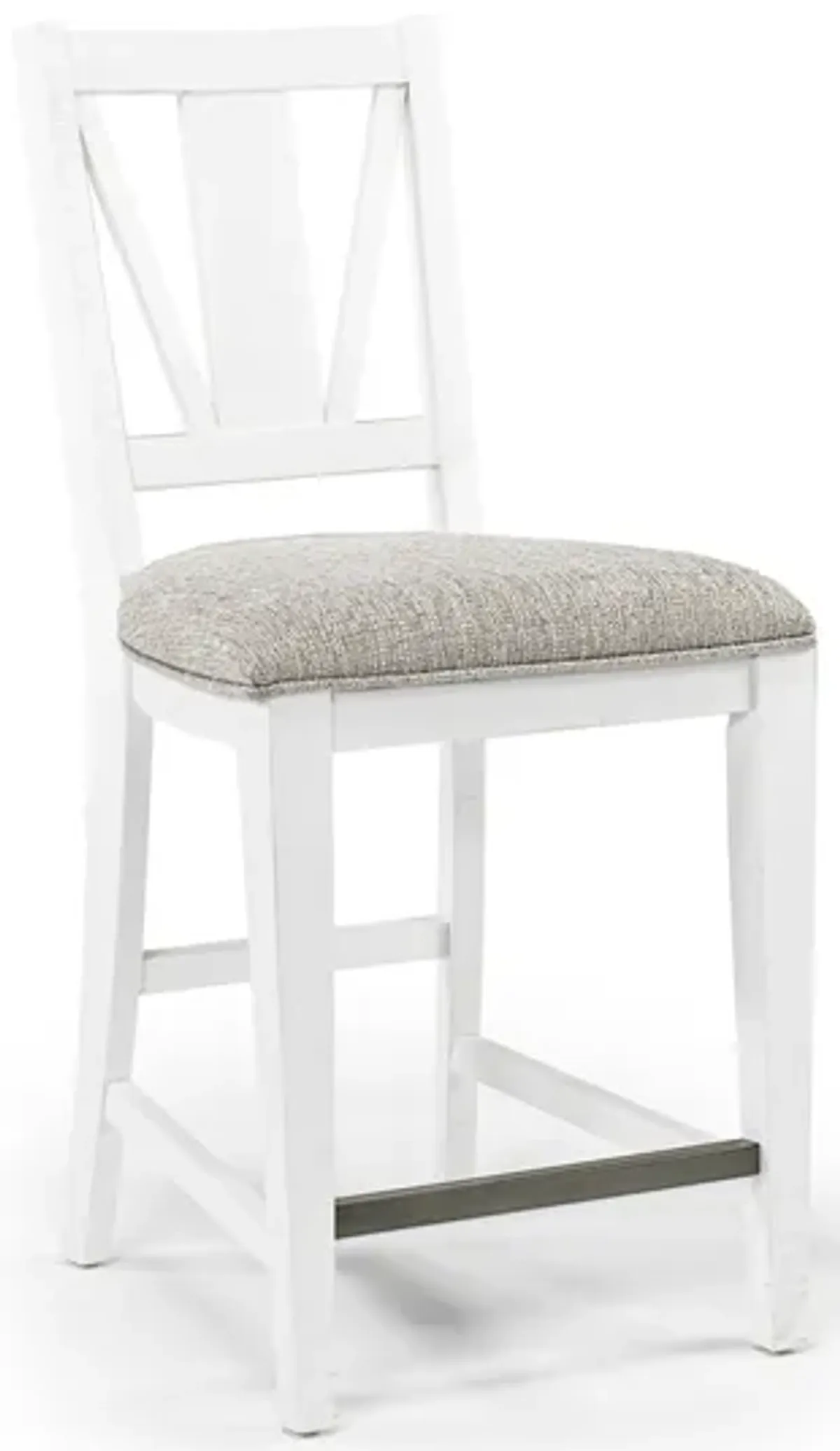 Bay Creek Counter Height Stool in Chalk White, V-Back