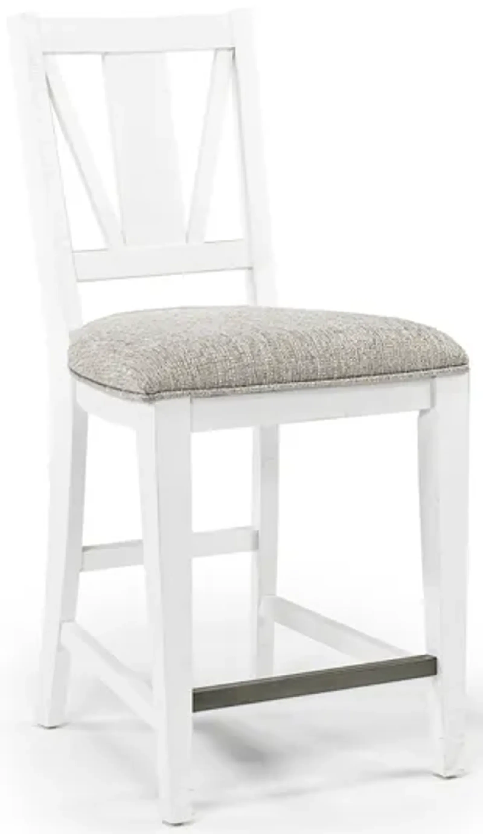 Bay Creek Counter Height Stool in Chalk White, V-Back