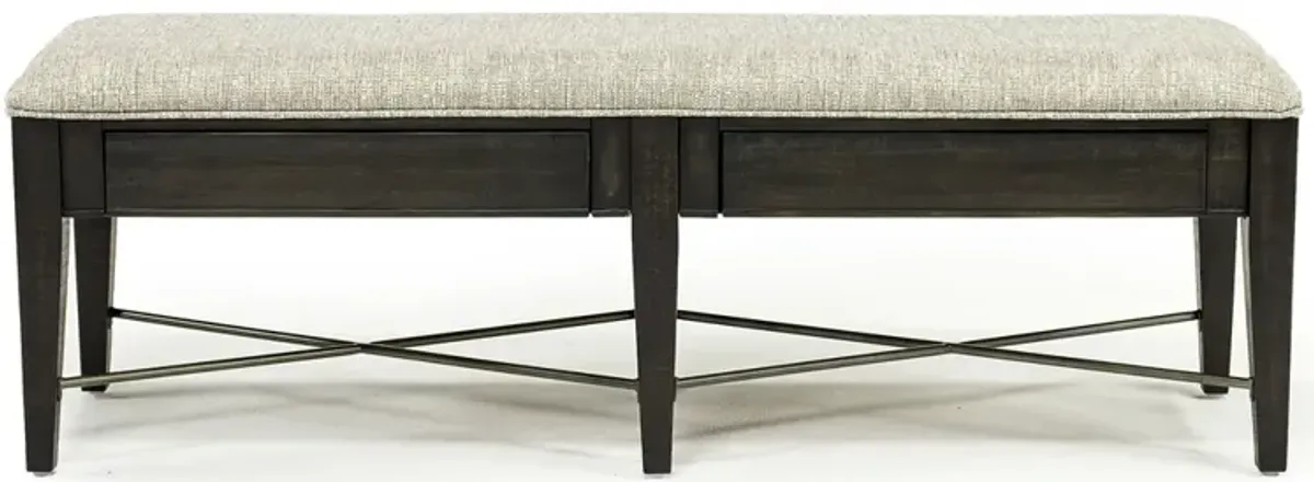 Bay Creek Bench w/ Storage in Graphite