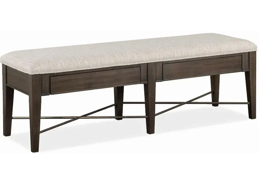 Bay Creek Bench w/ Storage in Graphite