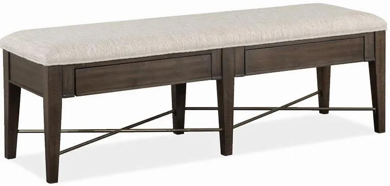 Bay Creek Bench w/ Storage in Graphite