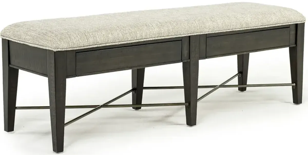 Bay Creek Bench w/ Storage in Graphite