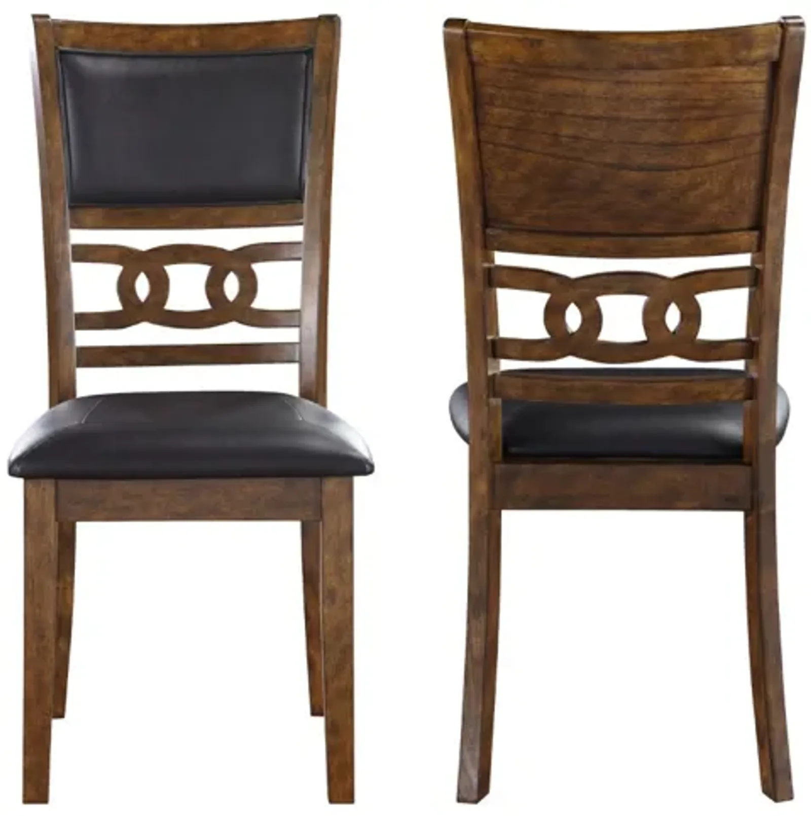 Gia Side Chair in Brown, Set of 2