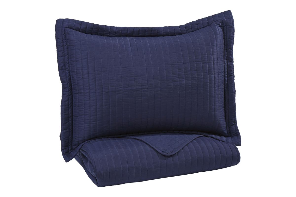 Raleda Coverlet in Navy, Eastern King