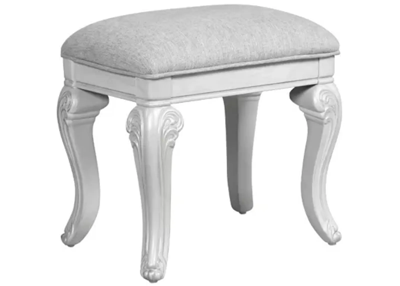 Cambria Vanity Stool in Mist Gray