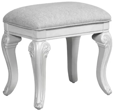 Cambria Vanity Stool in Mist Gray