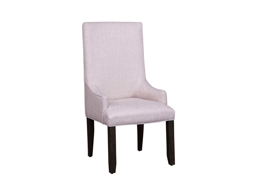 Stone Arm Chair in Charcoal, Upholstered