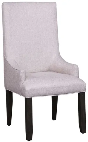 Stone Arm Chair in Charcoal, Upholstered