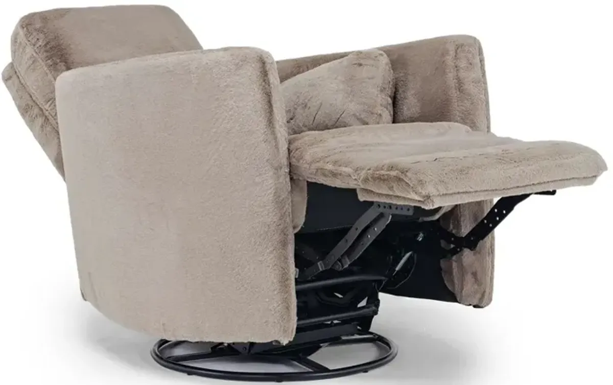 Alpaca Swivel Gliding Recliner in Badgley Hemp
