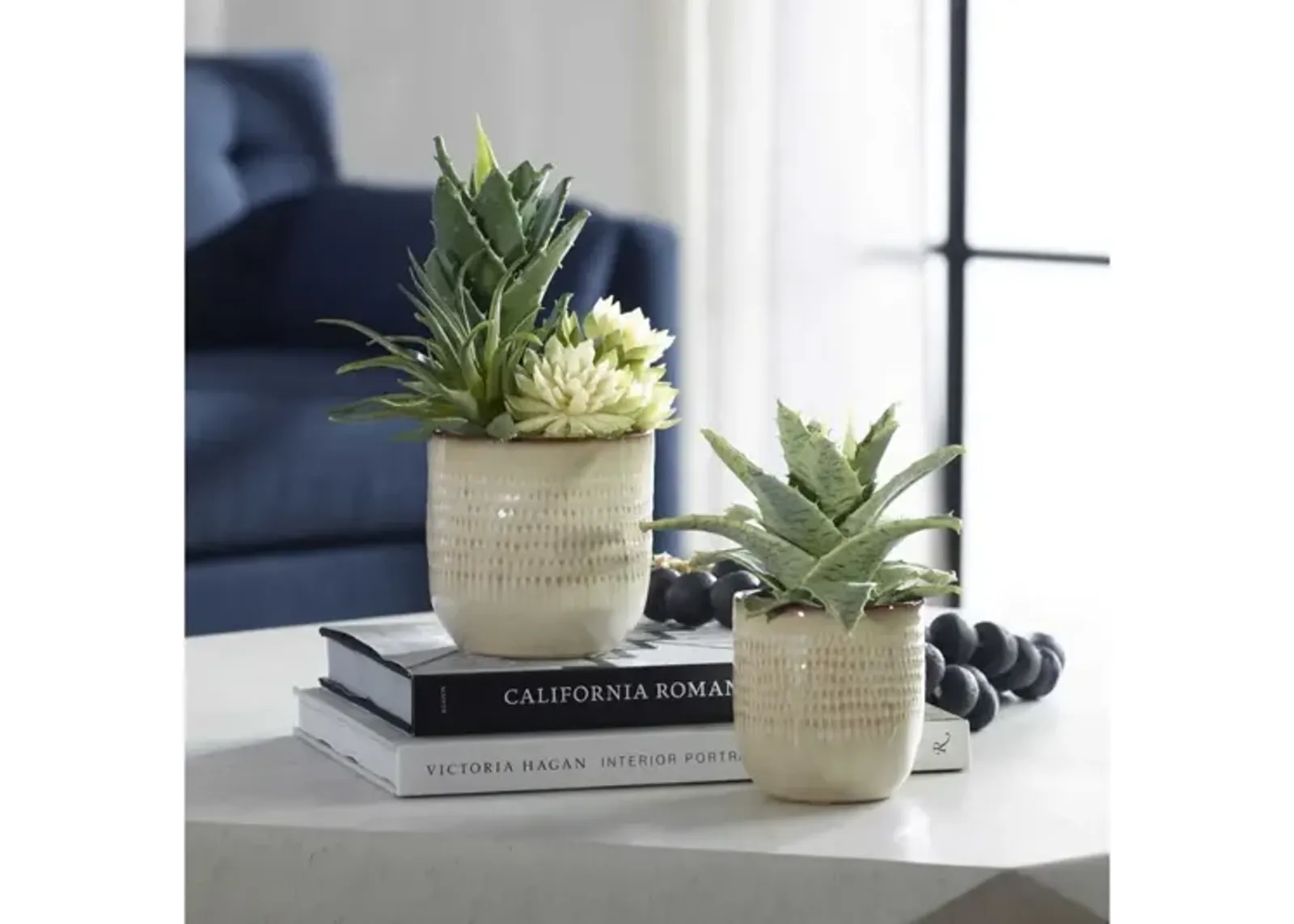 Seaside Succulents, Set of 2