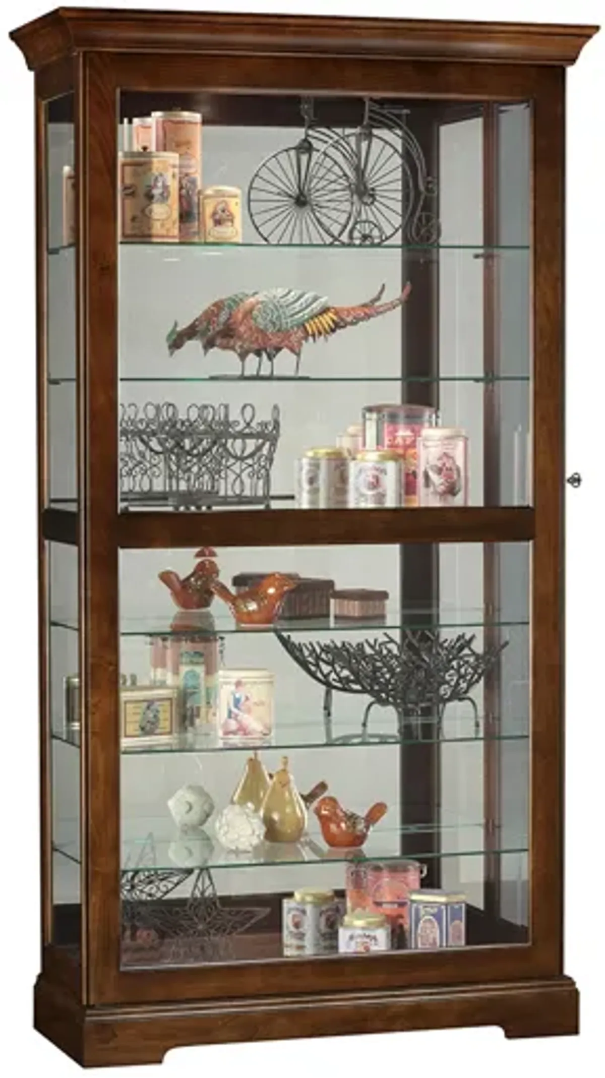 Tyler Curio Cabinet in Cherry