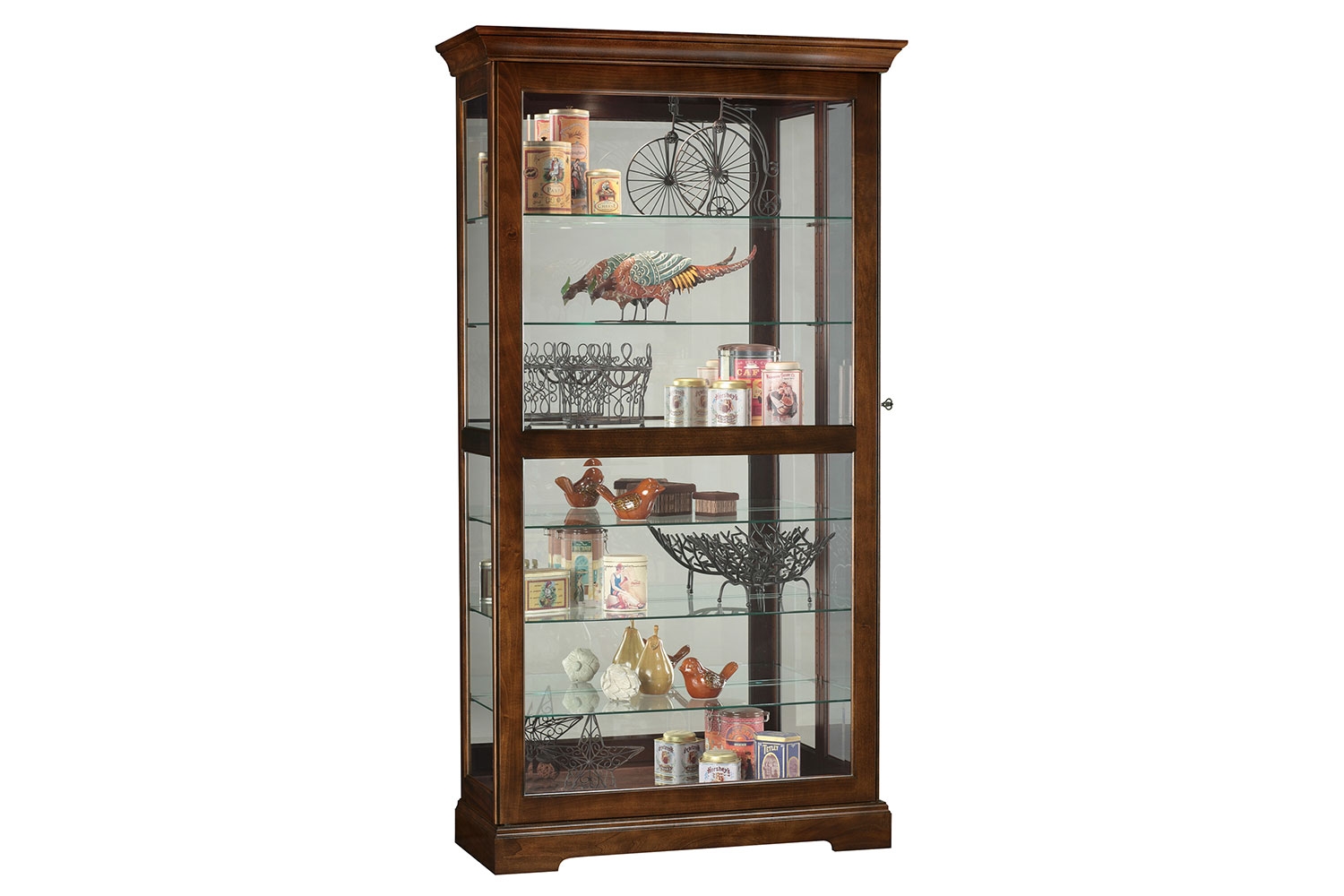 Tyler Curio Cabinet in Cherry