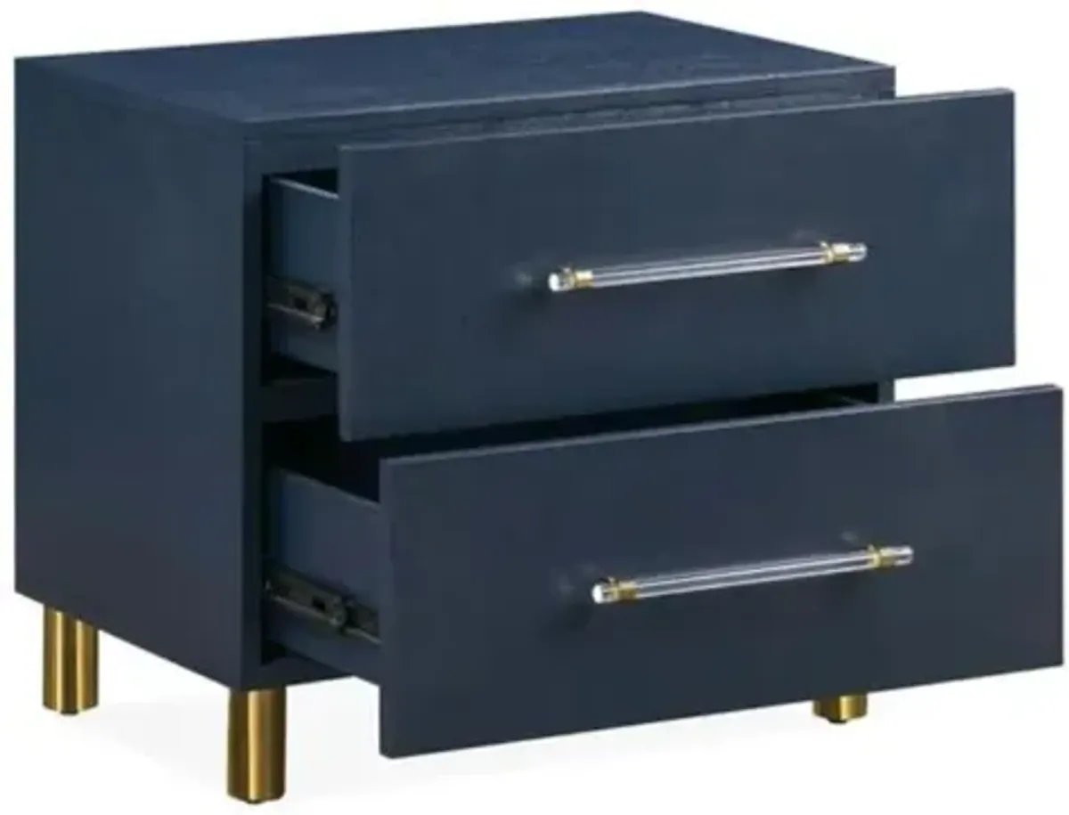 Argento Nightstand in Navy Blue