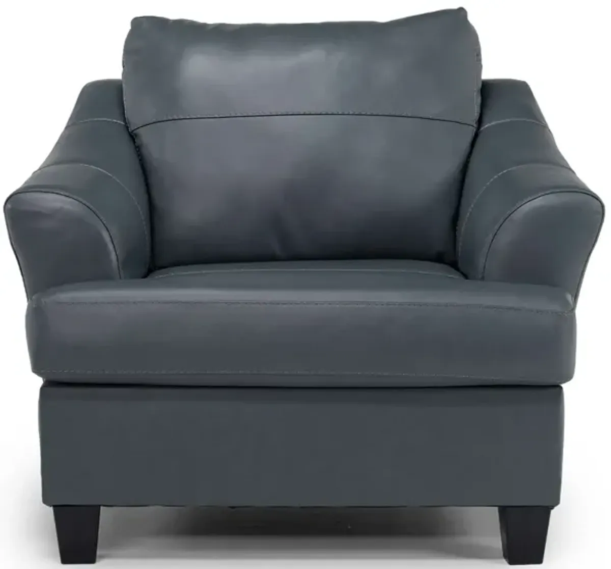 Genoa Chair in Steel Leather